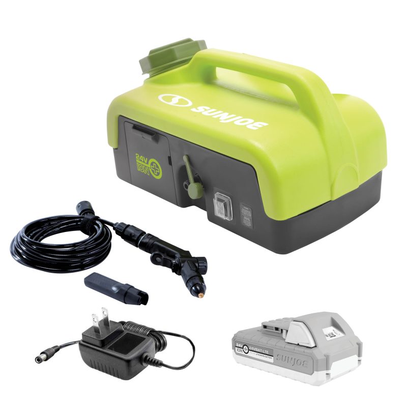 Sun Joe 24V-PSW25 24-Volt* IONMAX Cordless Go-Anywhere Portable Sink/Shower Spray Washer | 116 PSI Max* | 1.5 GPM Max* | 2.5 Gal | W/ 2.0-Ah Battery + Charger - 图片 3