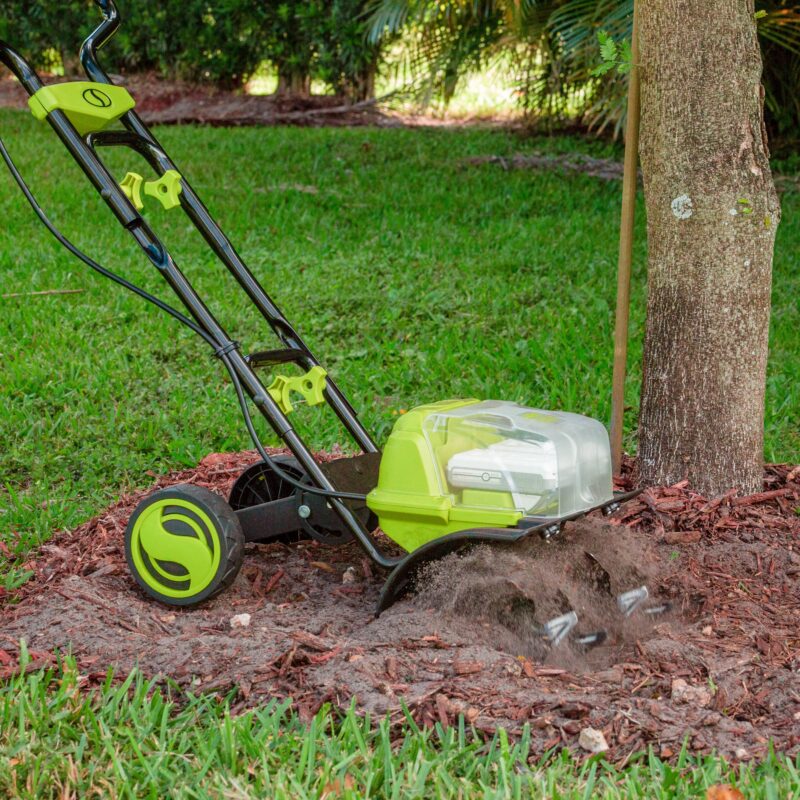 Sun Joe 48-Volt* IONMAX Cordless Garden Tiller + Cultivator Kit | W/ 2 x 4.0-Ah Batteries + Dual Port Charger - 图片 12