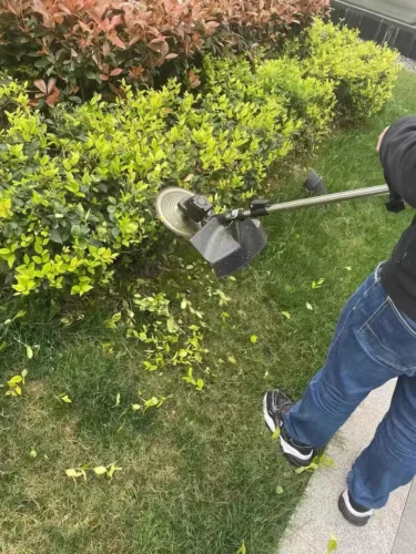 Portable lithium battery garden lawn mower High-powered photo review