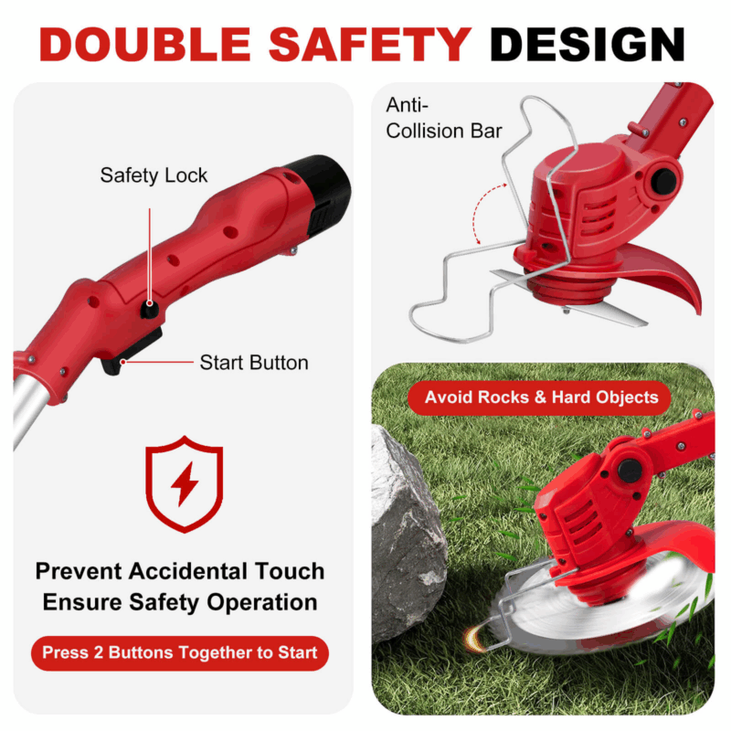 21V Cordless Electric Weed Wacker 6″ 3 In 1 W/ 2.0Ah Battery Reindeer RGL100 - Image 5