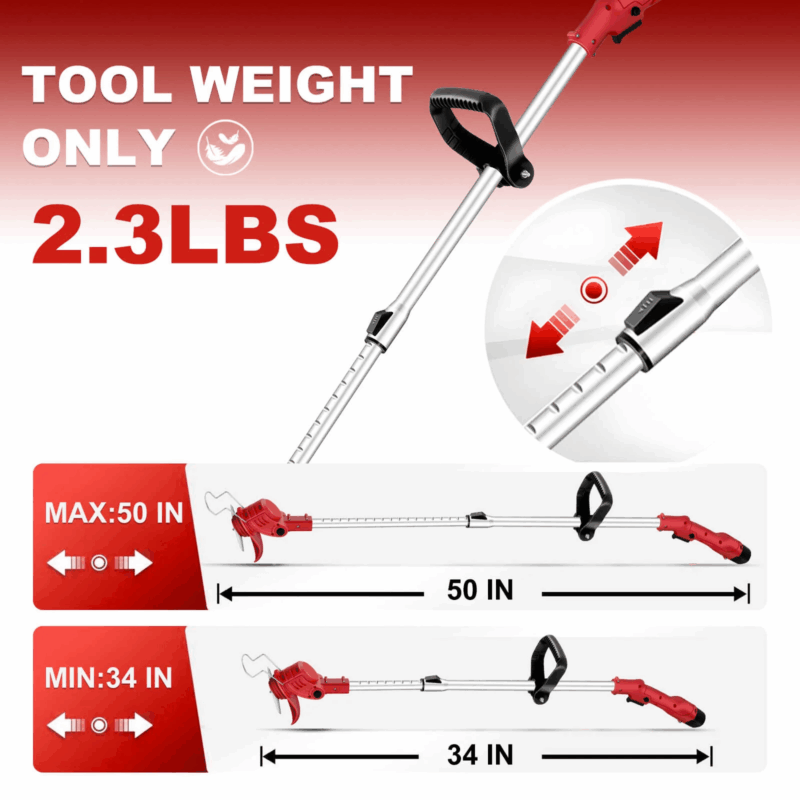 21V Cordless Electric Weed Wacker 6″ 3 In 1 W/ 2.0Ah Battery Reindeer RGL100 - Image 6