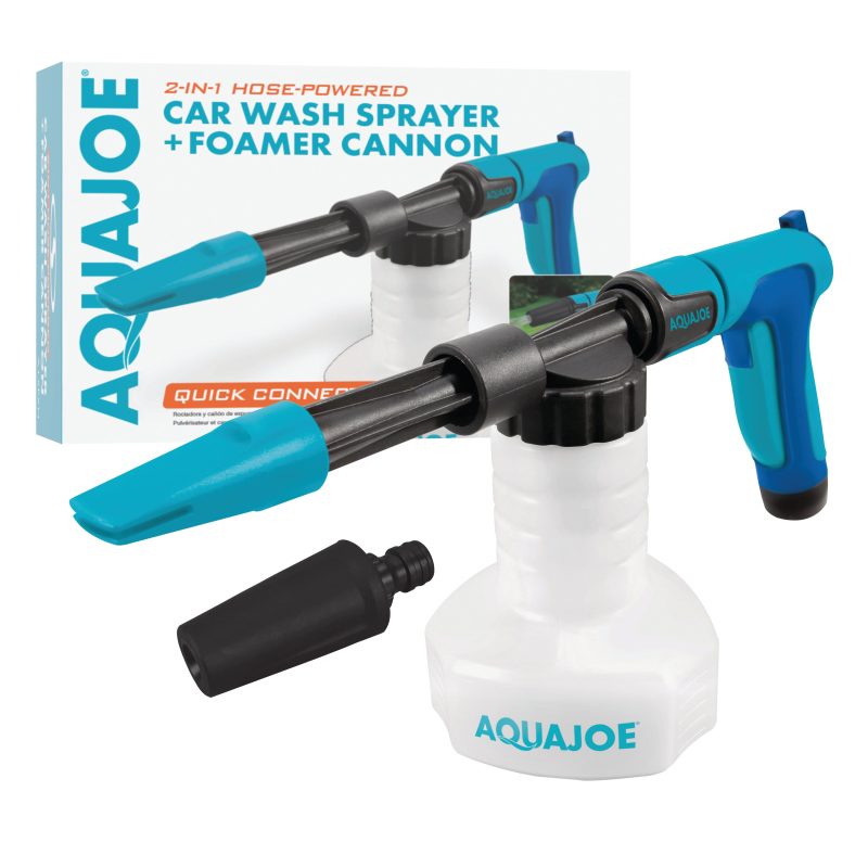 Aqua Joe Hose Powered Foamer Cannon Car Wash Kit | Includes Hose Powered Foam Cannon, 50-Foot PRO Hose, and Auto Foam Car Wash Soap - 图片 2