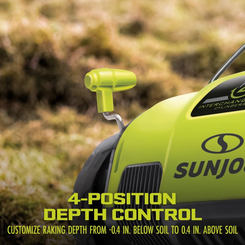 Sun Joe AJ798E Electric Lawn Dethatcher + Scarifier W/ Collection Bag | 12.6-inch | 12-Amp | AirBoost Technology - 图片 5