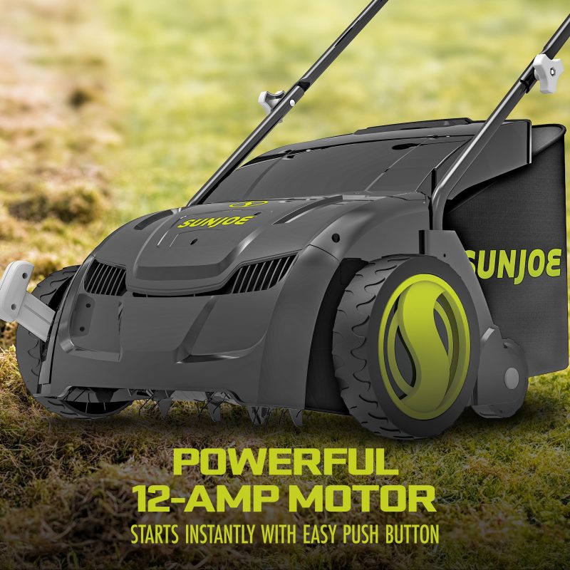 Sun Joe AJ801E Electric Lawn Dethatcher + Scarifier W/ Collection Bag | 12.6-inch | 12-Amp - 图片 3