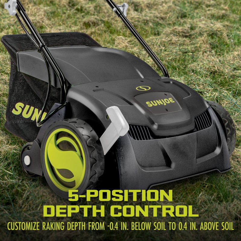 Sun Joe AJ801E Electric Lawn Dethatcher + Scarifier W/ Collection Bag | 12.6-inch | 12-Amp - 图片 4