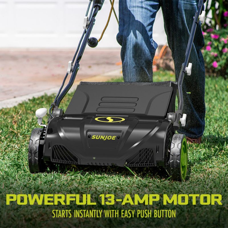 Sun Joe AJ805E Electric Lawn Dethatcher + Scarifier W/ Collection Bag | 15-inch | 13-Amp - 图片 4