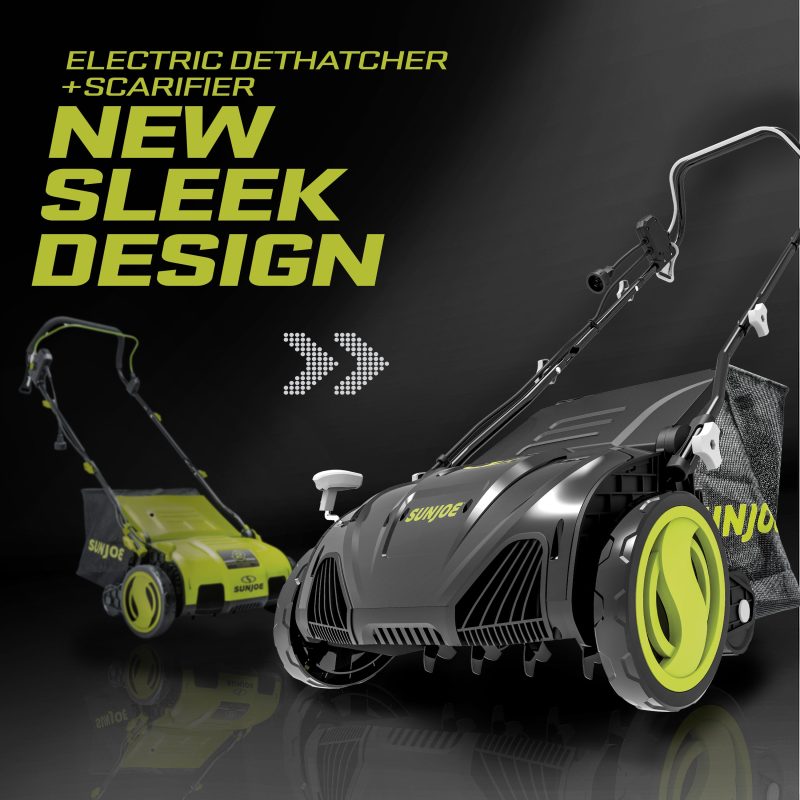 Sun Joe AJ805E Electric Lawn Dethatcher + Scarifier W/ Collection Bag | 15-inch | 13-Amp - 图片 3