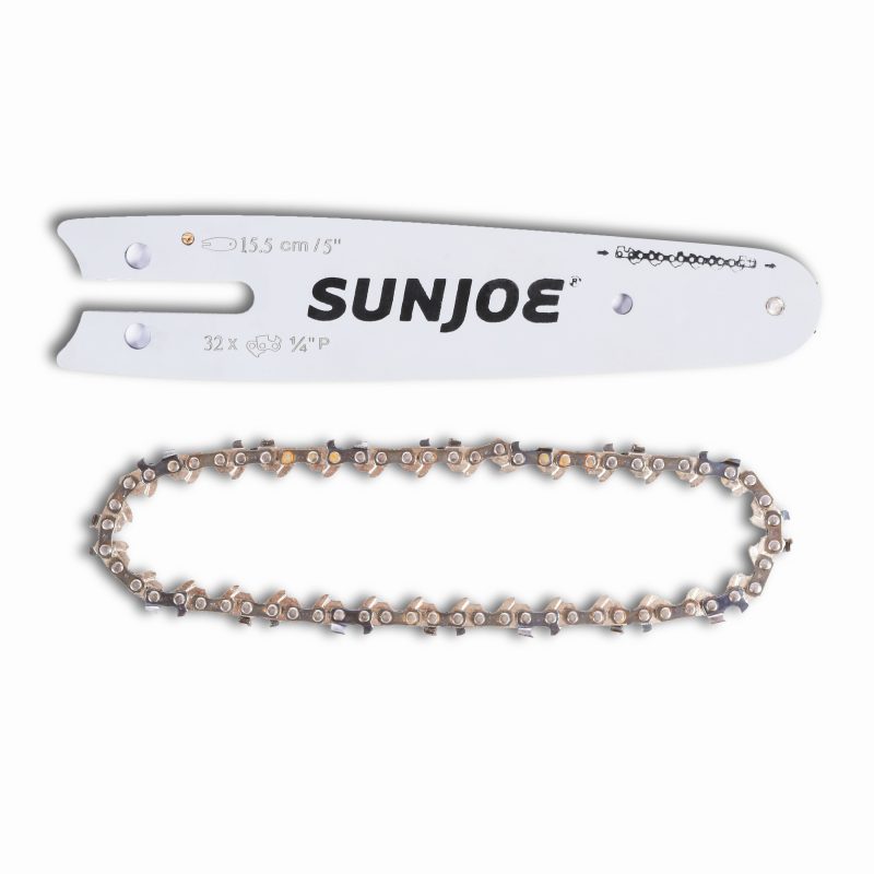 Sun Joe 5-inch Chainsaw Staying Sharp Kit | Bar and Heat-Treated Hard-Chrome Chain