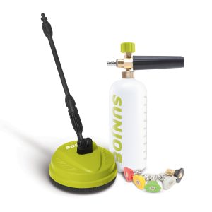 Sun Joe Pressure Washer Surface & Patio Cleaner + Foam Cannon Bundle