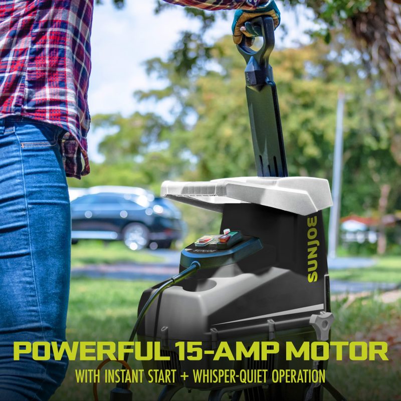 Sun Joe CJ603E Silent Electric Wood Chipper + Shredder W/ Collection Bag | 1.7-inch Cutting Diameter | 15-Amp - 图片 4