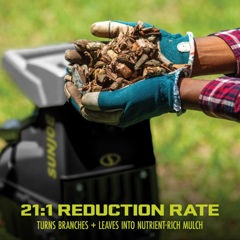 Sun Joe CJ603E Silent Electric Wood Chipper + Shredder W/ Collection Bag | 1.7-inch Cutting Diameter | 15-Amp - 图片 5