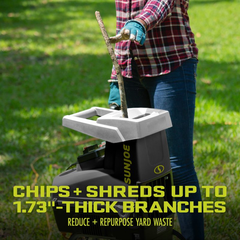 Sun Joe CJ603E Silent Electric Wood Chipper + Shredder W/ Collection Bag | 1.7-inch Cutting Diameter | 15-Amp - 图片 6