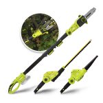 Sun Joe GTS4001C 24-Volt* 3-in-1 Yard Care Solution | Hedge Trimmer | Pole Saw | Leaf Blower| W/ 2.0-Ah Battery + Charger