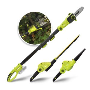 Sun Joe GTS4001C 24-Volt* 3-in-1 Yard Care Solution | Hedge Trimmer | Pole Saw | Leaf Blower| W/ 2.0-Ah Battery + Charger
