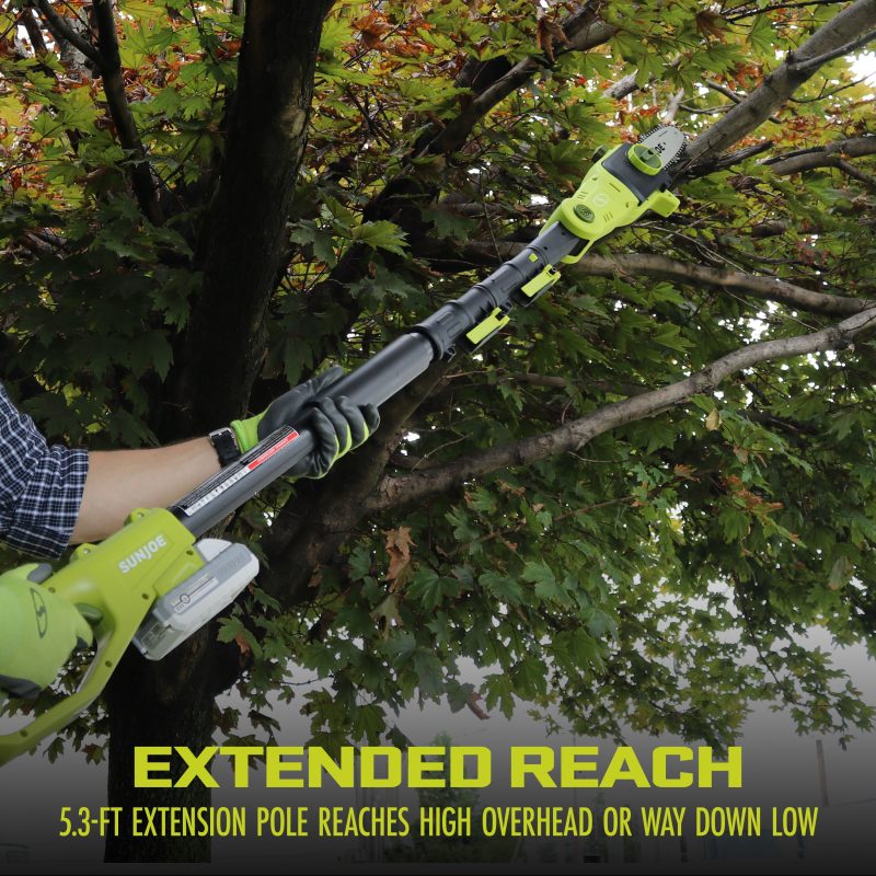 Sun Joe 24V-MTWP4-LTE 24-Volt Cordless Interchangeable Multi-Tool | Leaf Blower + Hedger + Trimmer + Chainsaw | W/ 2 x 2.0-Ah Batteries + Charger - 图片 7