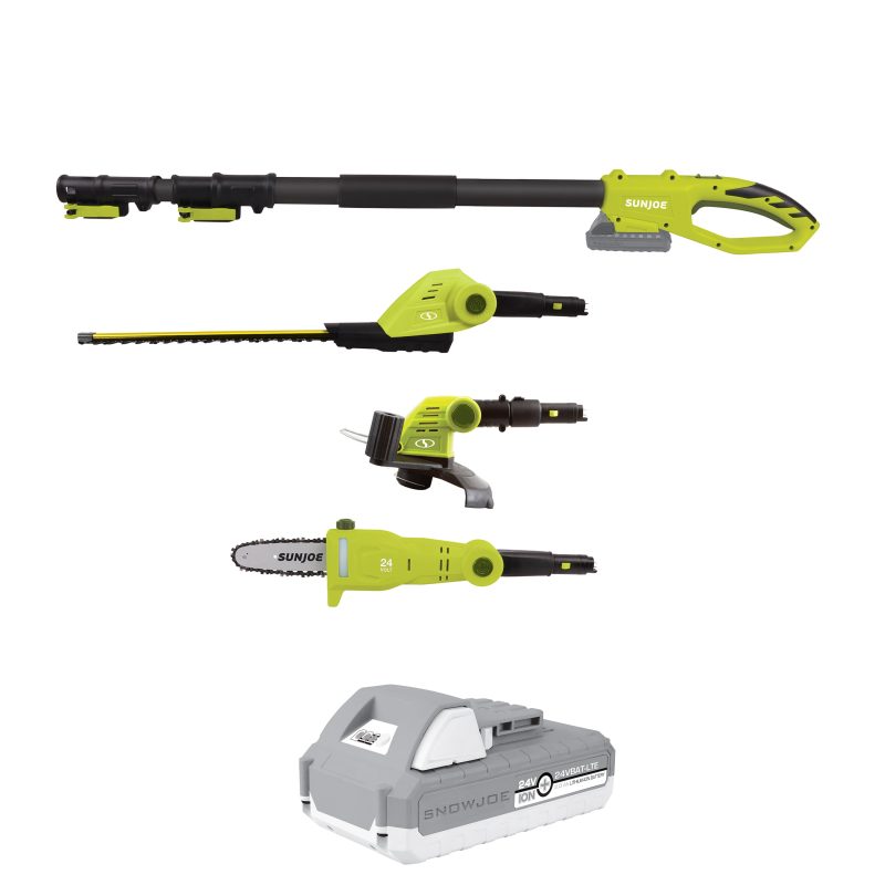 Sun Joe GTS4002C 24-Volt* IONMAX Cordless Lawn Care System Kit | Hedge Trimmer | Pole Saw | Grass Trimmer | W/ 2.0-Ah Battery + Charger - 图片 2