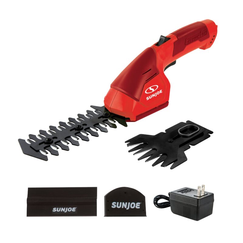 Sun Joe HJ604C-RED 2-in-1 Cordless Grass Shear + Hedger | 7.2-Volt | W/ 1.5-Ah Battery + Charger (Red) - 图片 2