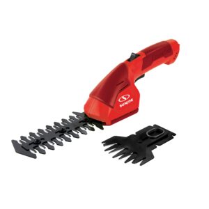 Sun Joe HJ604C-RED 2-in-1 Cordless Grass Shear + Hedger | 7.2-Volt | W/ 1.5-Ah Battery + Charger (Red)