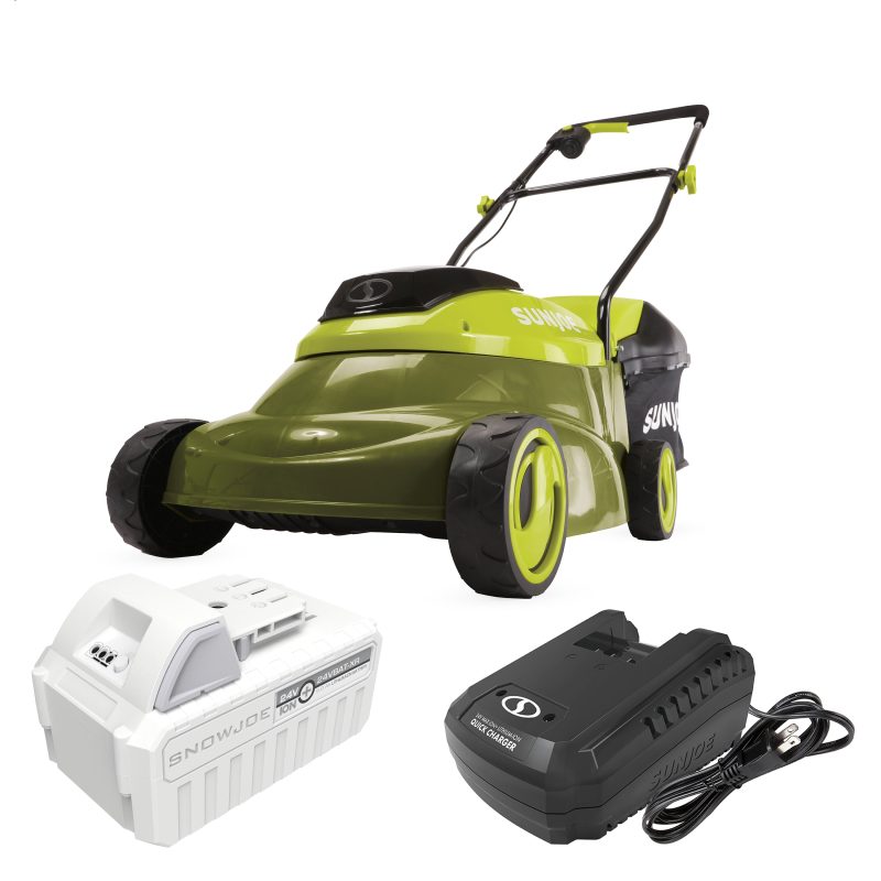 Sun Joe MJ24C-14-XR 24-Volt* IONMAX Cordless Brushless Lawn Mower Kit | 14-inch | W/ 5.0-Ah Battery + Charger - 图片 2