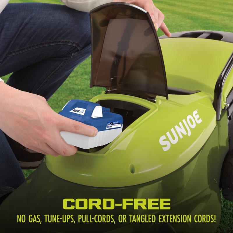 Sun Joe MJ24C-14 24-Volt* IONMAX Cordless Brushless Lawn Mower Kit | 14-inch | W/ 4.0-Ah Battery + Charger - 图片 5
