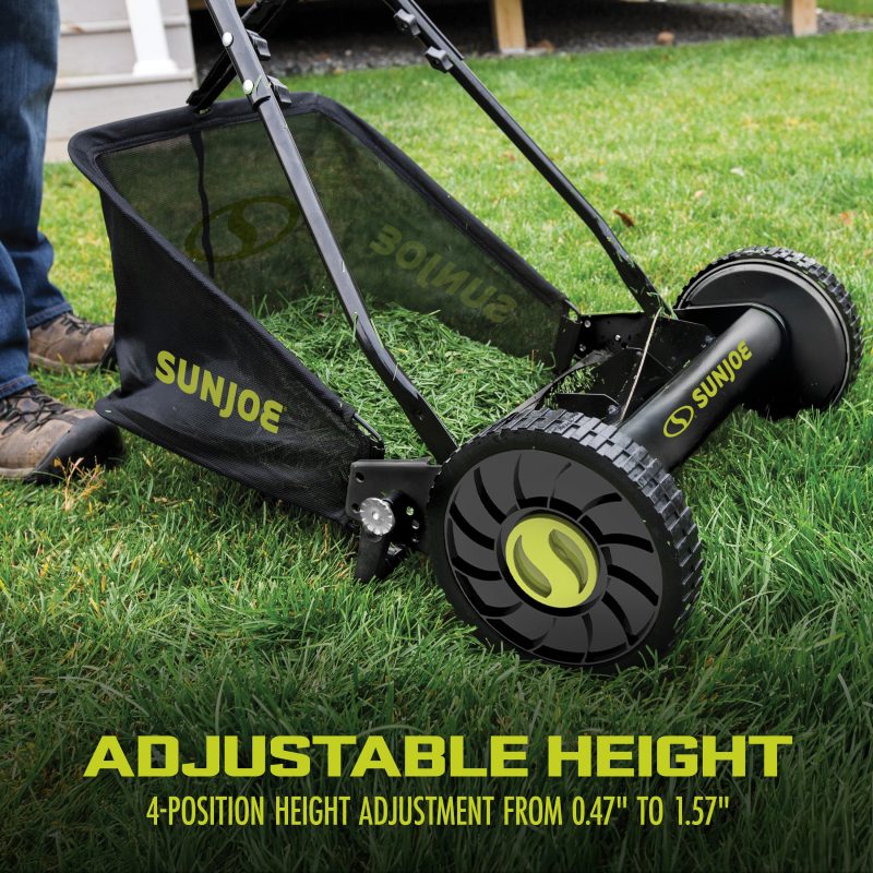 Sun Joe MJ500M Manual Reel Mower W/ Grass Catcher | 16-inch | 4-Position - 图片 6