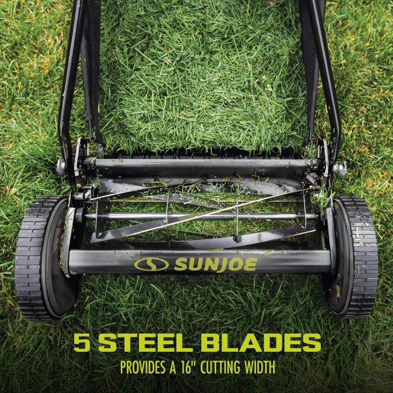 Sun Joe MJ500M Manual Reel Mower W/ Grass Catcher | 16-inch | 4-Position - 图片 4