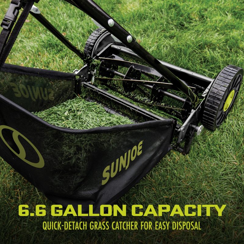 Sun Joe MJ500M Manual Reel Mower W/ Grass Catcher | 16-inch | 4-Position - 图片 5
