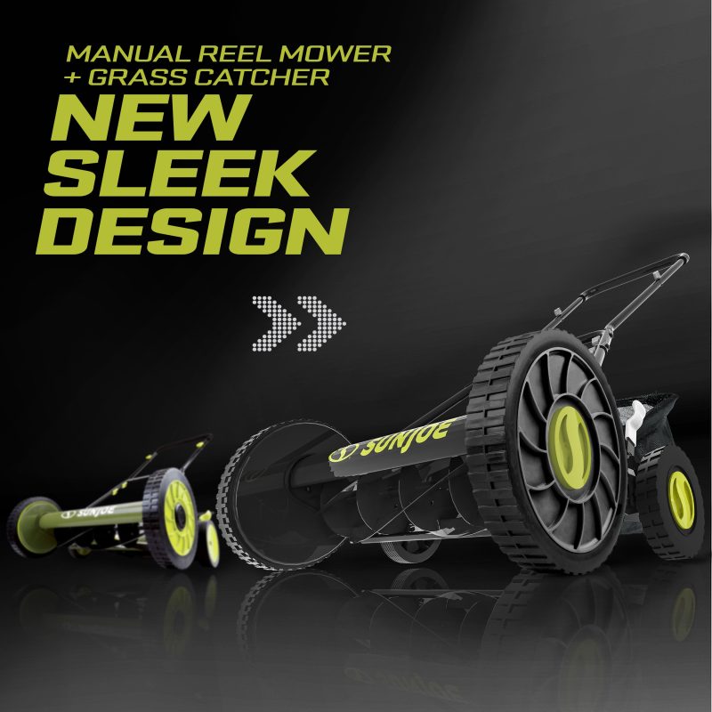 Sun Joe MJ501M Manual Reel Mower W/ Grass Catcher | 18-inch | 9-Position - 图片 3