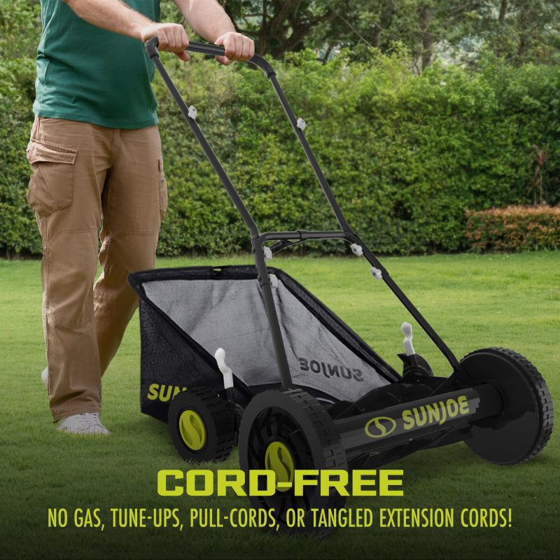 Sun Joe MJ501M Manual Reel Mower W/ Grass Catcher | 18-inch | 9-Position - 图片 7