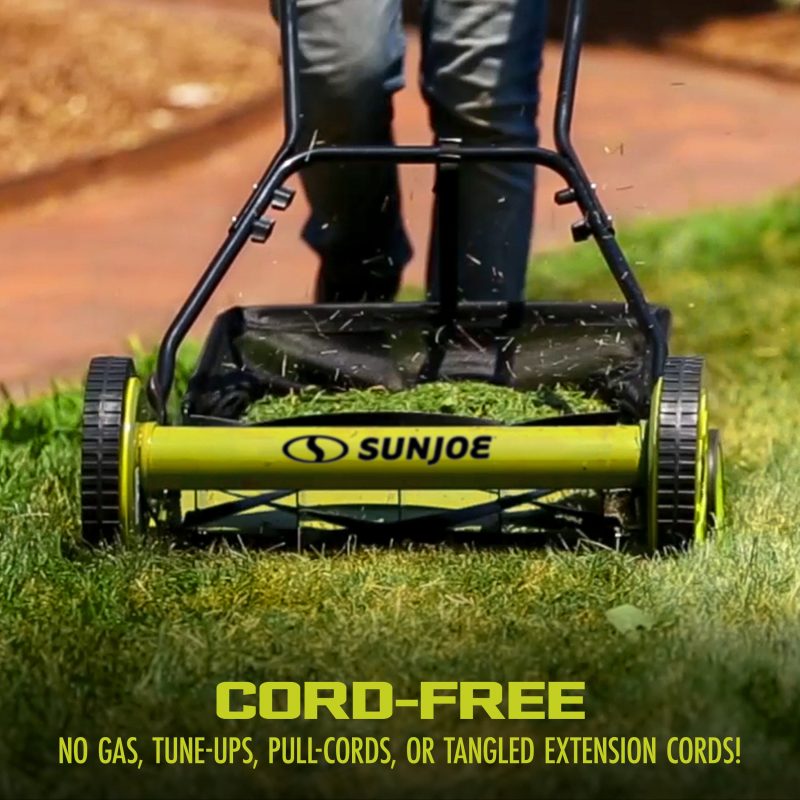 Sun Joe MJ502M Manual Reel Mower W/ Grass Catcher | 20-inch | 9-Position - 图片 6