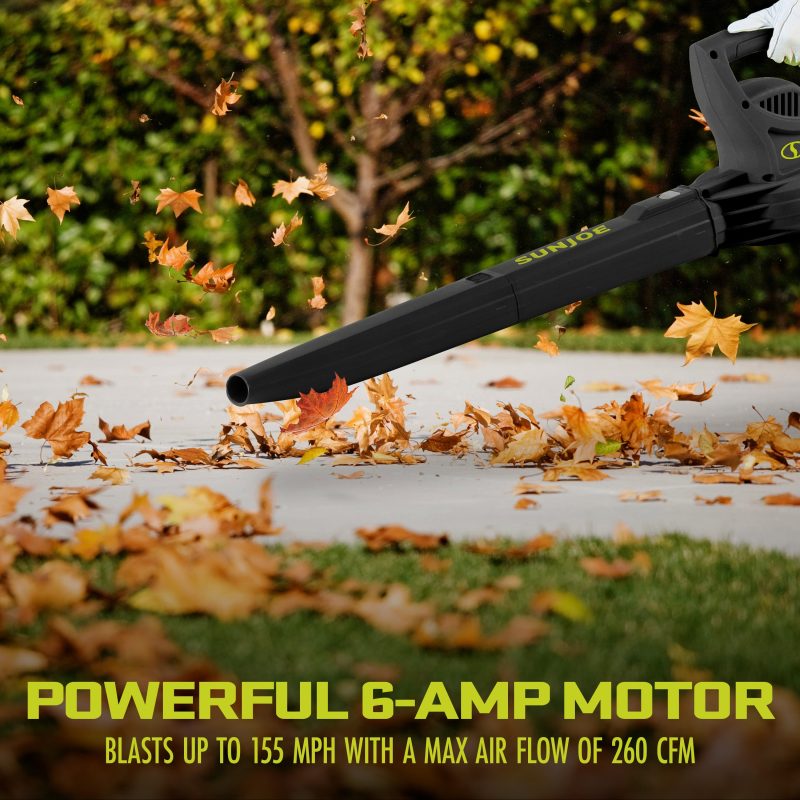 Sun Joe SBJ597E All-Purpose Electric Leaf Blower | 6-Amp | 155 MPH | 260 CFM (Black) - 图片 5