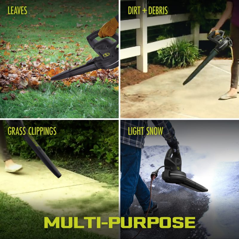 Sun Joe SBJ597E All-Purpose Electric Leaf Blower | 6-Amp | 155 MPH | 260 CFM (Black) - 图片 7