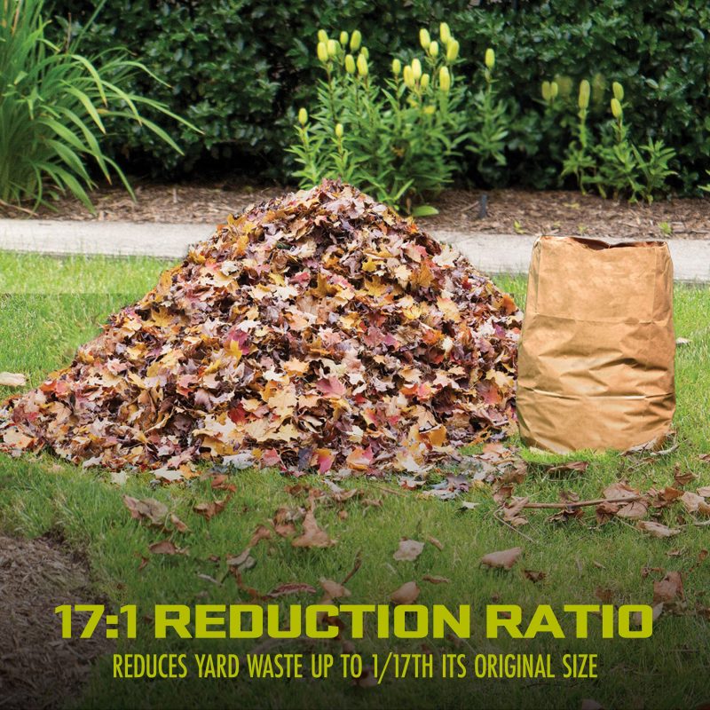 Sun Joe SDJ617E Bladeless Electric Leaf Mulcher + Shredder | 15 Amp | 8,000 RPM | Mulches Up To 55 Gallons of Leaves Per Minute - 图片 4