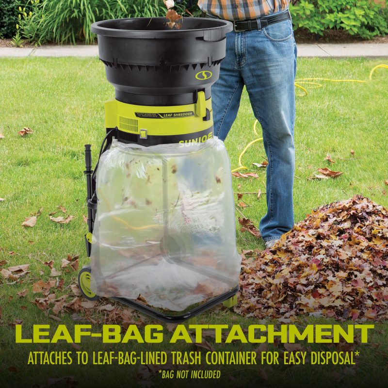 Sun Joe SDJ617E Bladeless Electric Leaf Mulcher + Shredder | 15 Amp | 8,000 RPM | Mulches Up To 55 Gallons of Leaves Per Minute - 图片 6