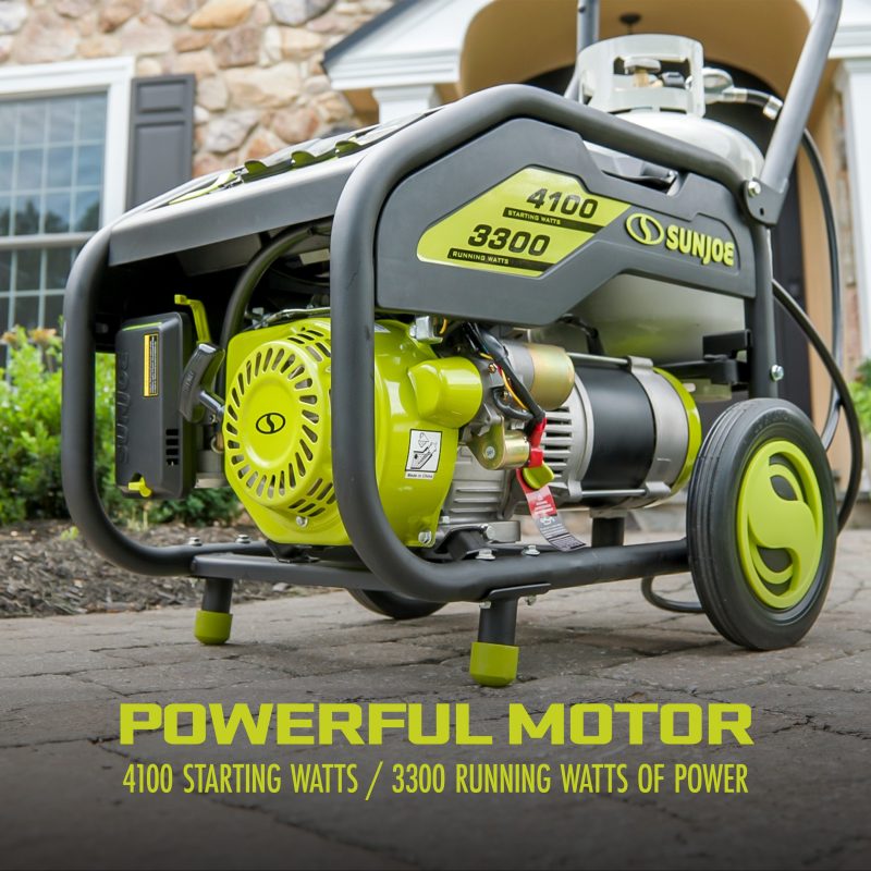 Power Joe SJG4100LP-TV1 Portable Propane Generator | Push-Button Electric + Recoil Start | Power Cooling System | 4100 Starting Watt | 3300 Running Watt | W/ Cover, Extension Cord, Magnetic DipStick, 24V 2.0-Ah Battery and Charger - 图片 4