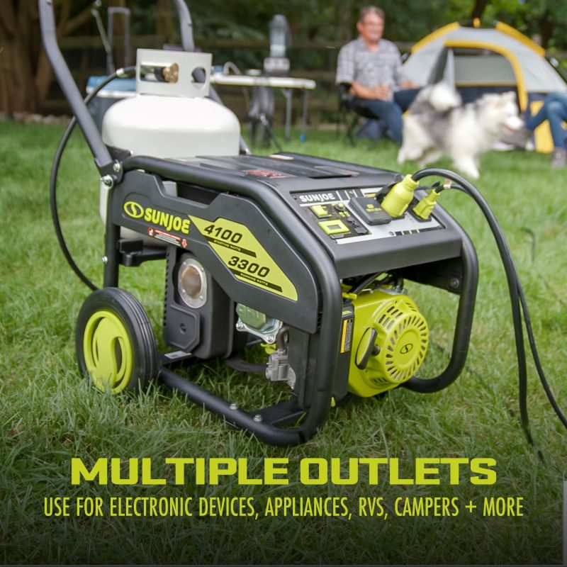 Power Joe SJG4100LP-TV1 Portable Propane Generator | Push-Button Electric + Recoil Start | Power Cooling System | 4100 Starting Watt | 3300 Running Watt | W/ Cover, Extension Cord, Magnetic DipStick, 24V 2.0-Ah Battery and Charger - 图片 5
