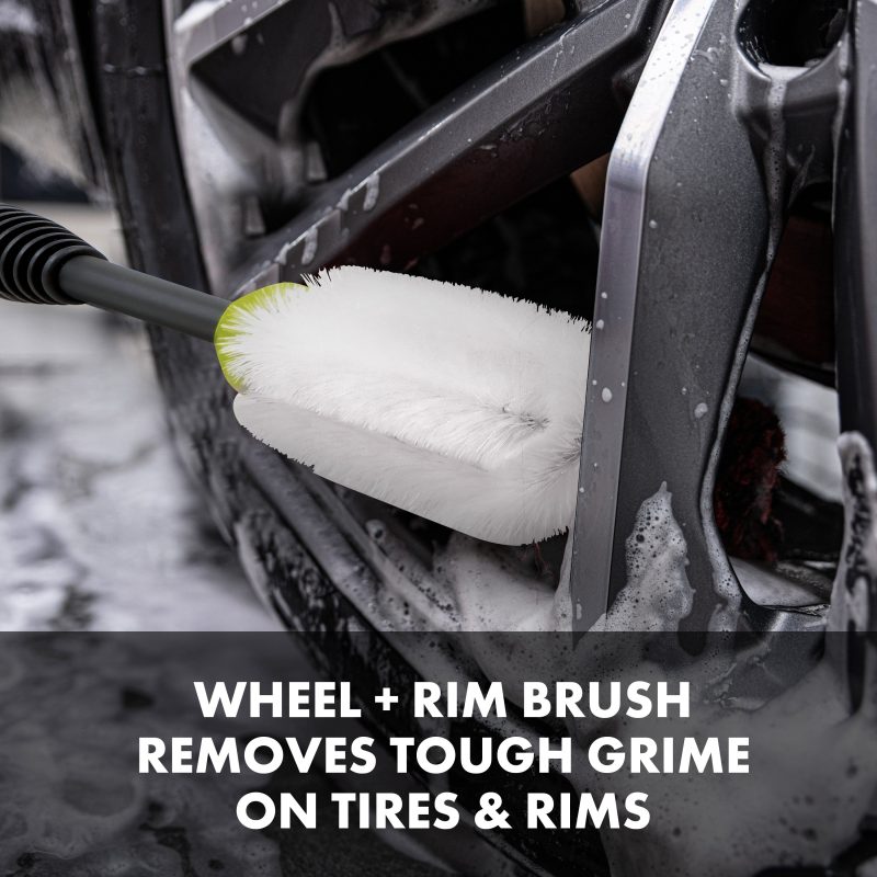 Sun Joe Auto Cleaning System for Most Pressure Washers | W/ 180° Rotating Brush, Feather Bristle Brush, Wheel/Rim Detailing Brush, Undercarriage Turbo Nozzle, Microfiber Cleaning Cloths & Universal Adapters for Most Brands up to 3500-PSI - 图片 7