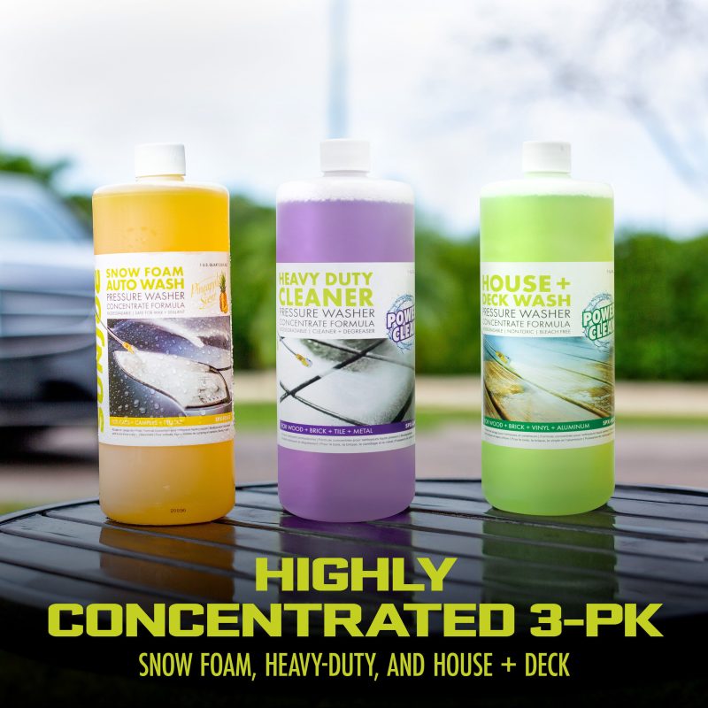 Sun Joe SPX-ASST3Q 3-Pack Pressure Washer Concentrate Trio | House and Deck Wash | Auto Foam | All Purpose Cleaner - 图片 5