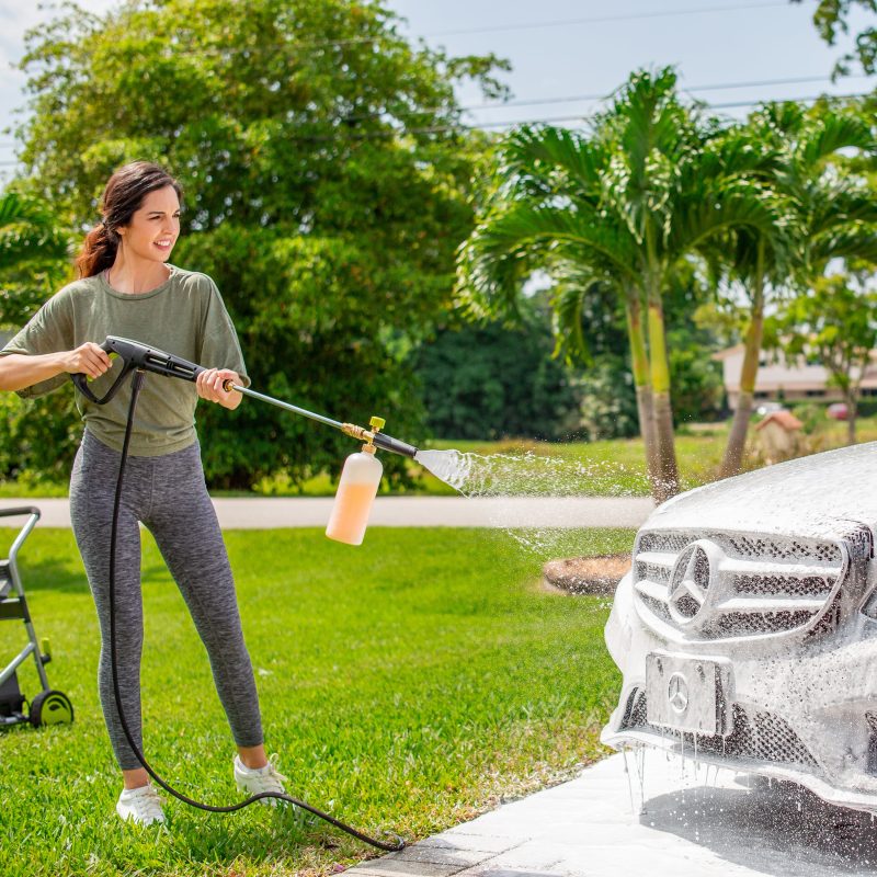 Sun Joe SPX-FC34-MXT Foam Cannon for SPX Series Electric Pressure Washers 34 Oz. | 1/4" Quick Connector | 5 Quick Connect Nozzle Tips - 图片 18