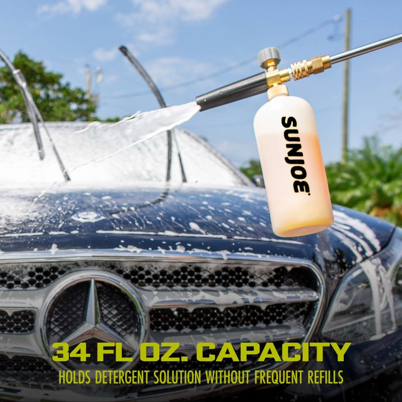Sun Joe SPX-FC34-MAX Foam Cannon for SPX Series Electric Pressure Washers 34 Oz. | 1/4" Quick Connector | Adjustable Spray Nozzle - 图片 5
