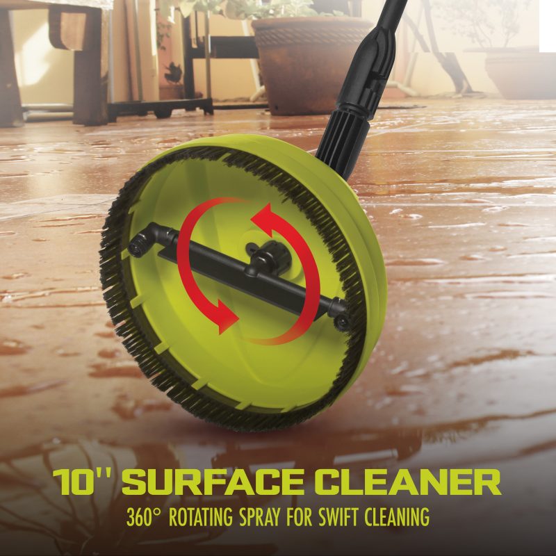 Sun Joe Home Cleaning System for SPX Series Pressure Washers, Includes Turbo Nozzle, Surface Splashguard, Aluminum 5.5-Ft Extension Wand, 315-Degree Gutter Cleaning Nozzle, Patio Surface Cleaner and Transfer Adapters for SPX Series Up to 3500-PSI - 图片 3