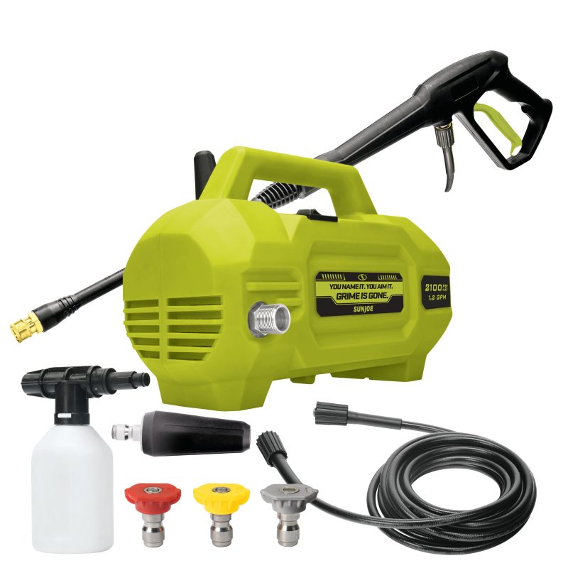 Sun Joe SPX2100HH-SJG Electric Handheld Pressure Washer W/ Foam Cannon and Nozzles | 13-Amp | Easy Carry Handle | Included Accessories - 图片 2