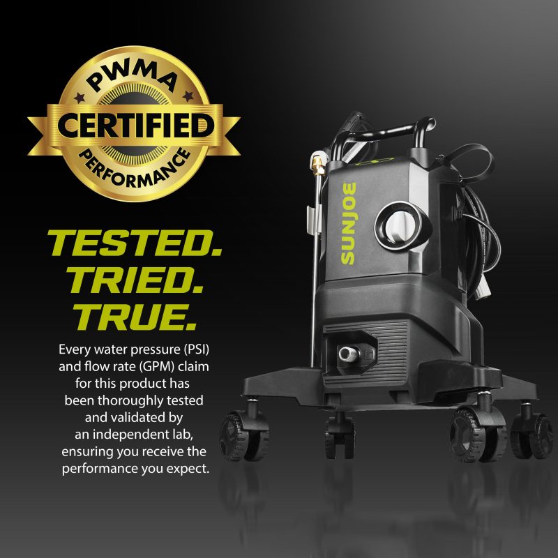 Sun Joe SPX3000-QW2 Electric Pressure Washer W/ Wheels | 7-Pc Accessory Kit | 14.9-Amp | 2200 Rated PSI | 1.1 Rated GPM - 图片 3