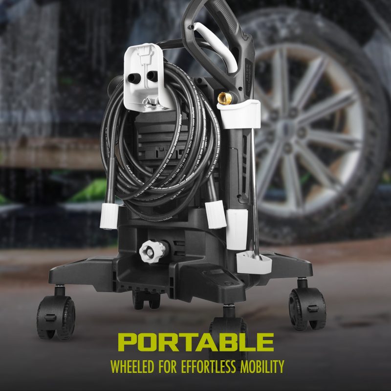 Sun Joe Electric Pressure Washer W/ Wheels | 7-Pc Accessory Kit + 3-Pack Detergent | 14.9-Amp | 2200 Rated PSI | 1.1 Rated GPM - 图片 8