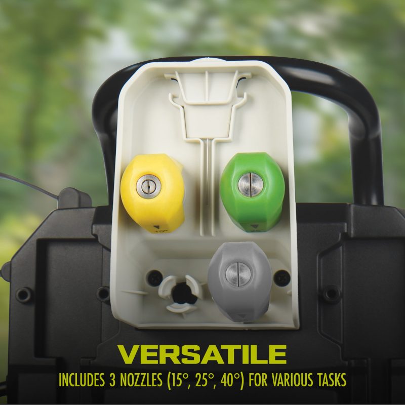 Sun Joe Electric Pressure Washer W/ Wheels | 7-Pc Accessory Kit + 3-Pack Detergent | 14.9-Amp | 2200 Rated PSI | 1.1 Rated GPM - 图片 7