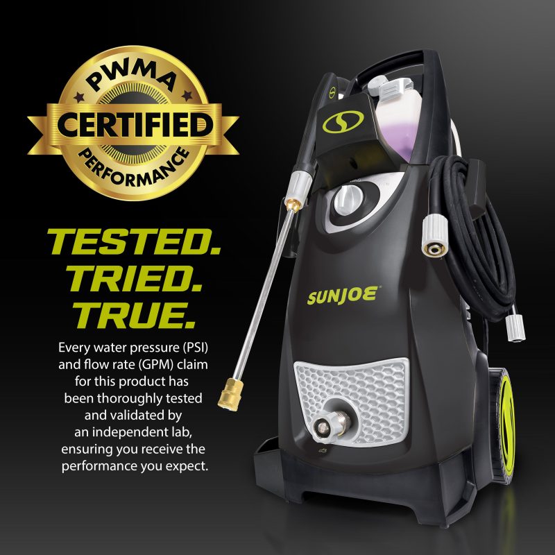 Sun Joe SPX3000® Certified Rated 2030 PSI Electric Pressure Washer | 1.2 GPM Rated Flow | Onboard Detergent Tanks | Clean Patios, Decks, Sidewalks, Cars, Boats, RVs, ATVs - 图片 3