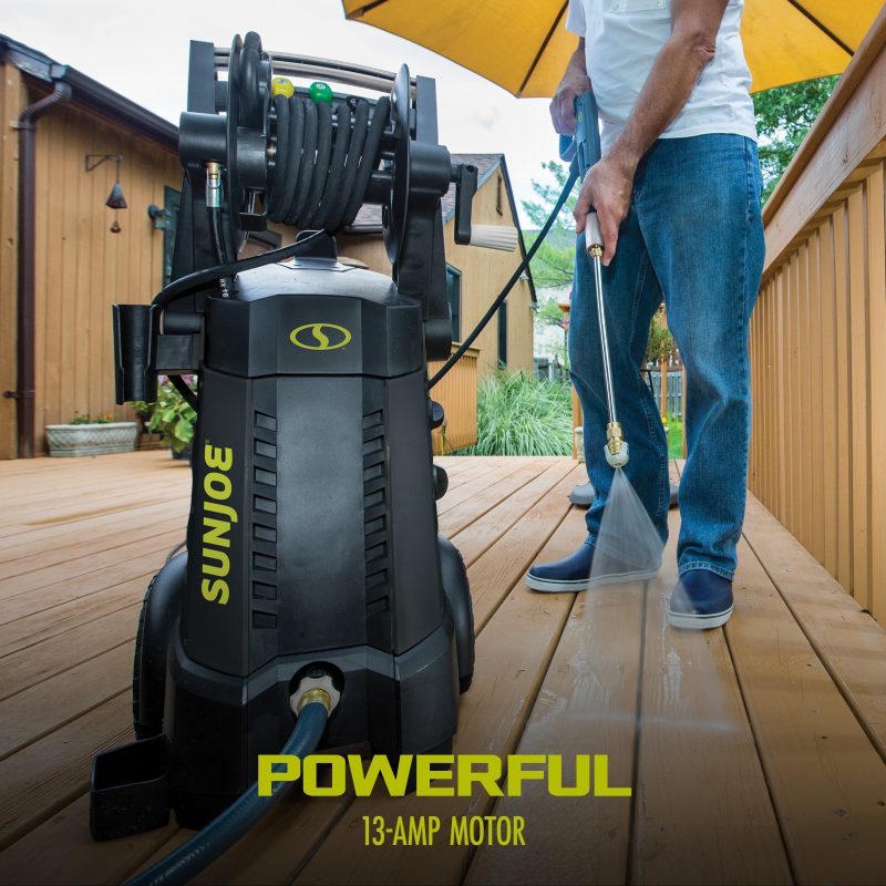 Sun Joe SPX3001 Certified Rated 2030 PSI Electric Pressure Washer | 1.2 Rated GPM | 13-Amp | High Pressure Hose Reel | Extra Large Onboard Detergent Tank - 图片 6