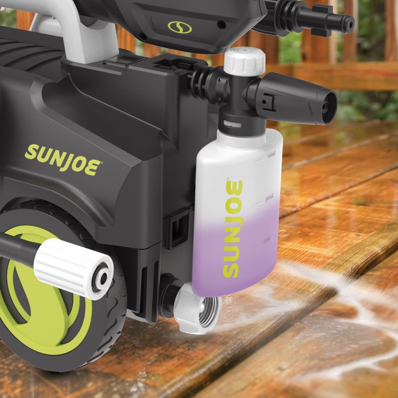 Sun Joe SPX3160P-SJG Electric Pressure Washer W/ Accessories | 11-Amp | Included Brush Set | Ultra Portable | 360º Rotating Wheels - 图片 7