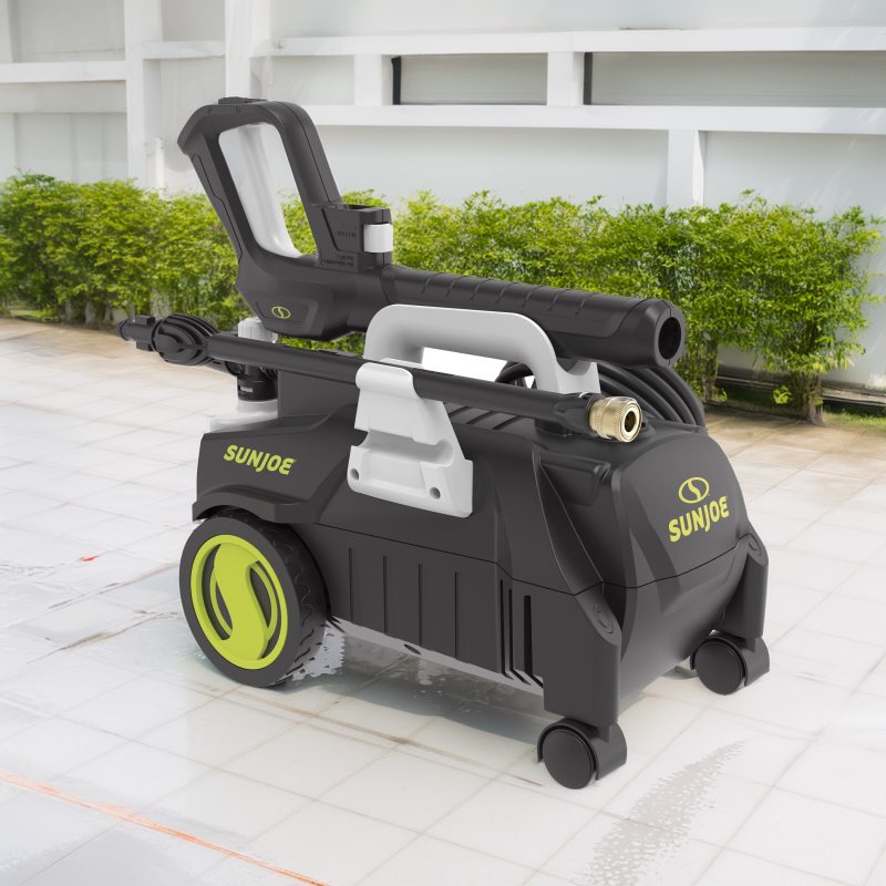 Sun Joe SPX3160P-SJG Electric Pressure Washer W/ Accessories | 11-Amp | Included Brush Set | Ultra Portable | 360º Rotating Wheels - 图片 8