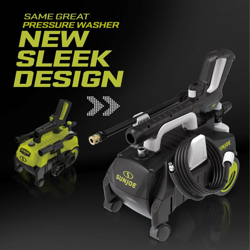Sun Joe SPX3160P-SJG Electric Pressure Washer W/ Accessories | 11-Amp | Included Brush Set | Ultra Portable | 360º Rotating Wheels - 图片 5